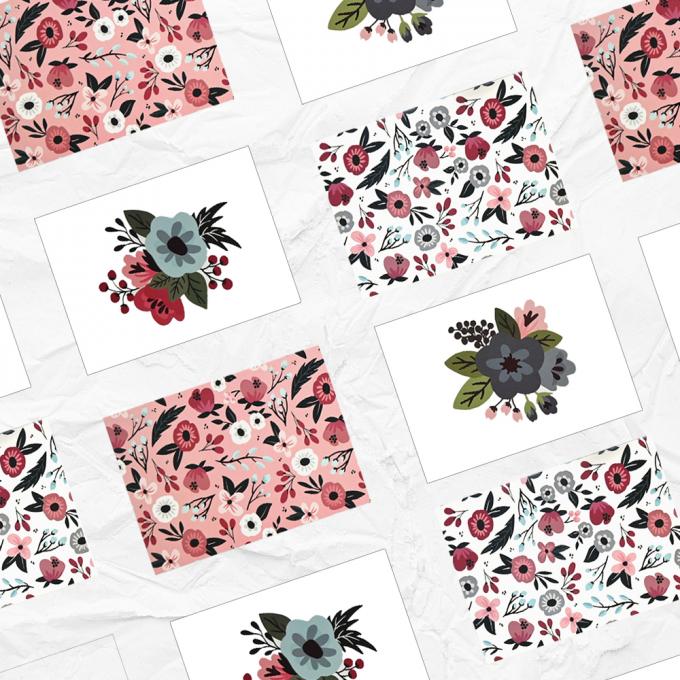 Özel Baskı Flora Kutusu UV ve Offset Baskı Film Laminasyonu ile Teşekkür Kartları 8
