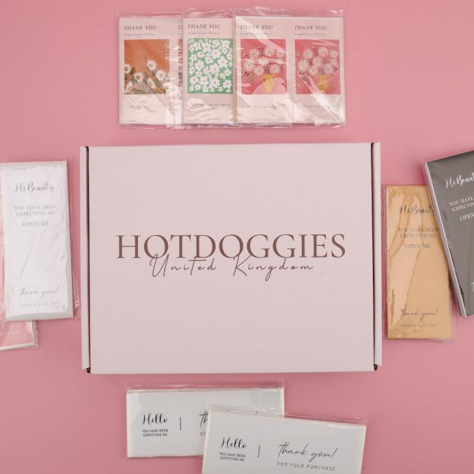 Logo ile Karton Nakliye Kutuları Özel Basılmış Paketleme Mailer Kutusu Pembe 10