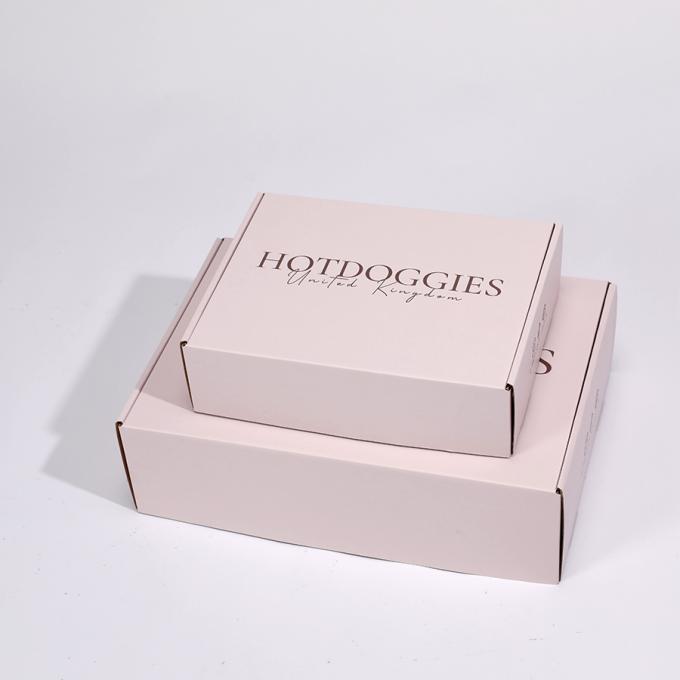 Logo ile Karton Nakliye Kutuları Özel Basılmış Paketleme Mailer Kutusu Pembe 7