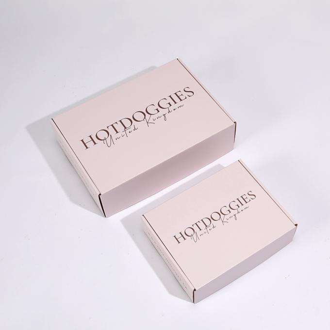 Logo ile Karton Nakliye Kutuları Özel Basılmış Paketleme Mailer Kutusu Pembe 8