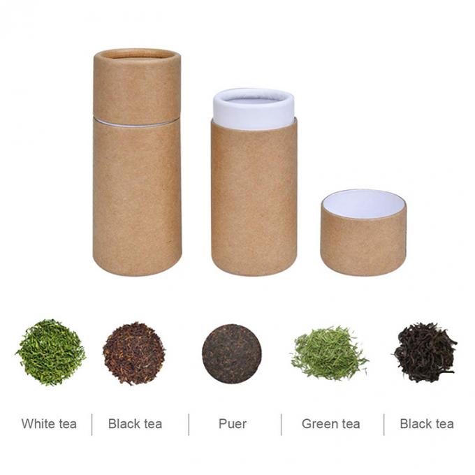 Geri dönüştürülebilir Özel Logo Çay Paketleme Kutusu Kraft Kağıt Tüp Hediye Silindir Tüp Kutusu 11