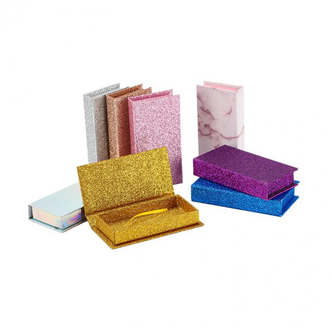 CMYK Özel Mermer Basılı Zehirli Olmayan Boş Sahte Kirpik Paketleme Kutusu Kirpikler İçin 5