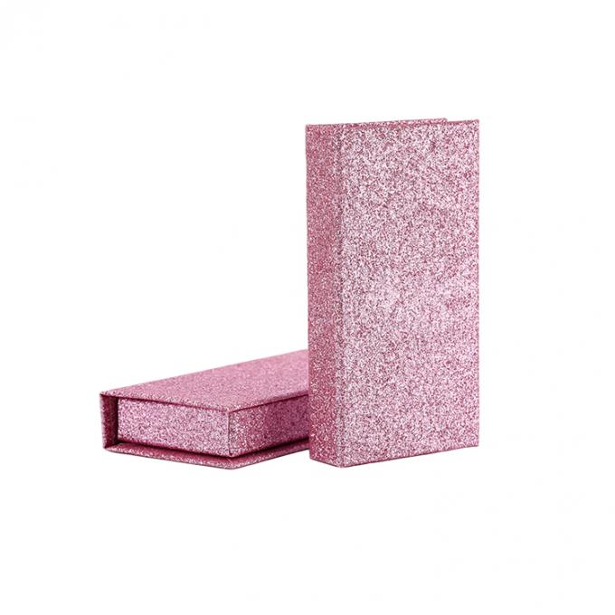 Özel Logo pembe parlak sahte kirpik karton yapısı ile perakende stand kutusu 3