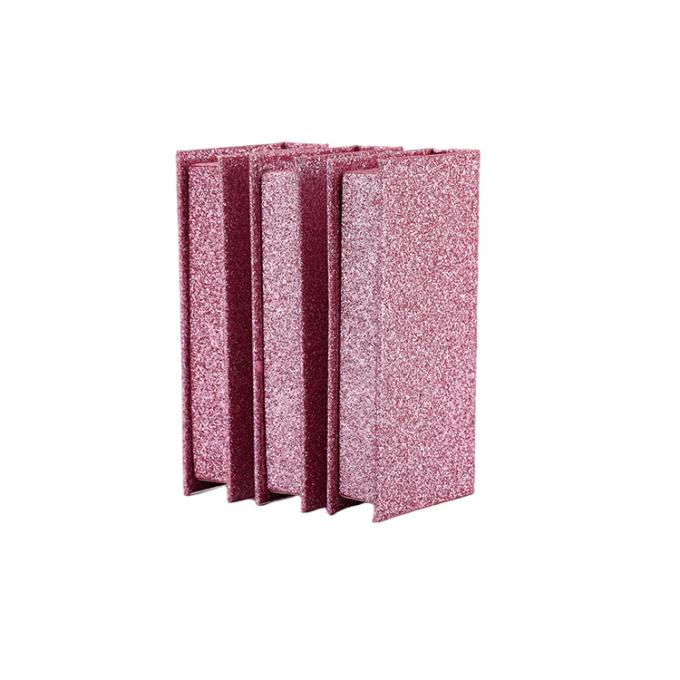 Özel Logo pembe parlak sahte kirpik karton yapısı ile perakende stand kutusu 1