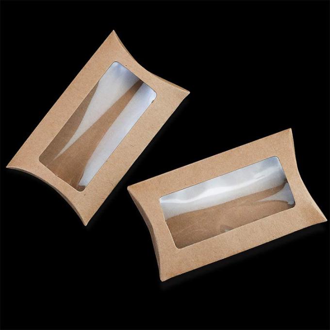 Açık Pencere Kurabiye Yastık Kutusu Özel Tasarımlı Paketleme ve Ağır Güçlü Kraft Kağıdı 4