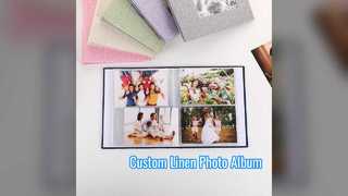 Özel Keten Fotoğraf Albümü 4x6 Fotoğraflar için 72 Cep