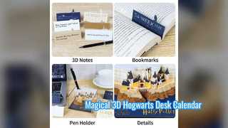 Hogwarts Kalesi 3D Takvim Not Defteri Masa Dekoru Hediye