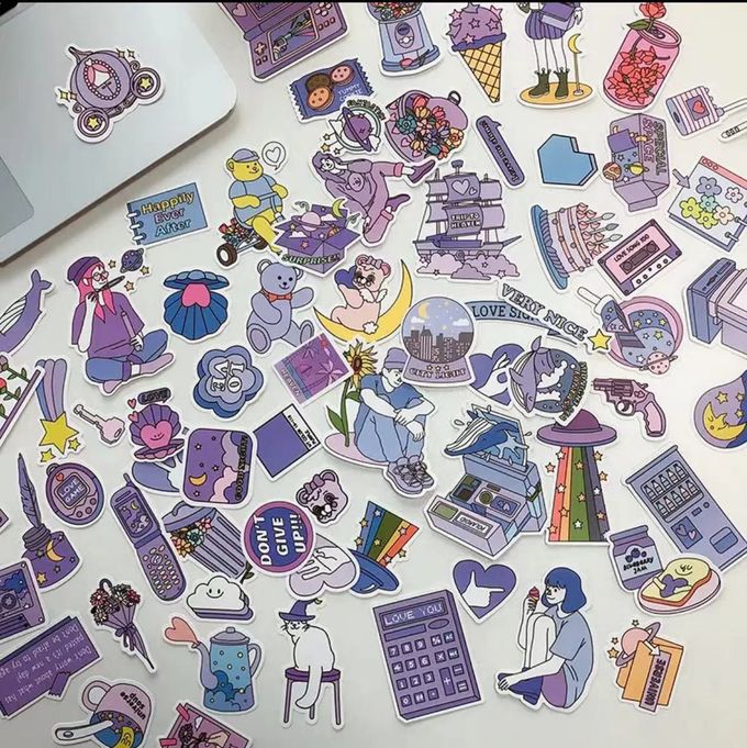 Özel Baskı Karikatür Kendine Yapışkan Etiket PVC Vinil Öldürme Kesim Su geçirmez Etiketler 0
